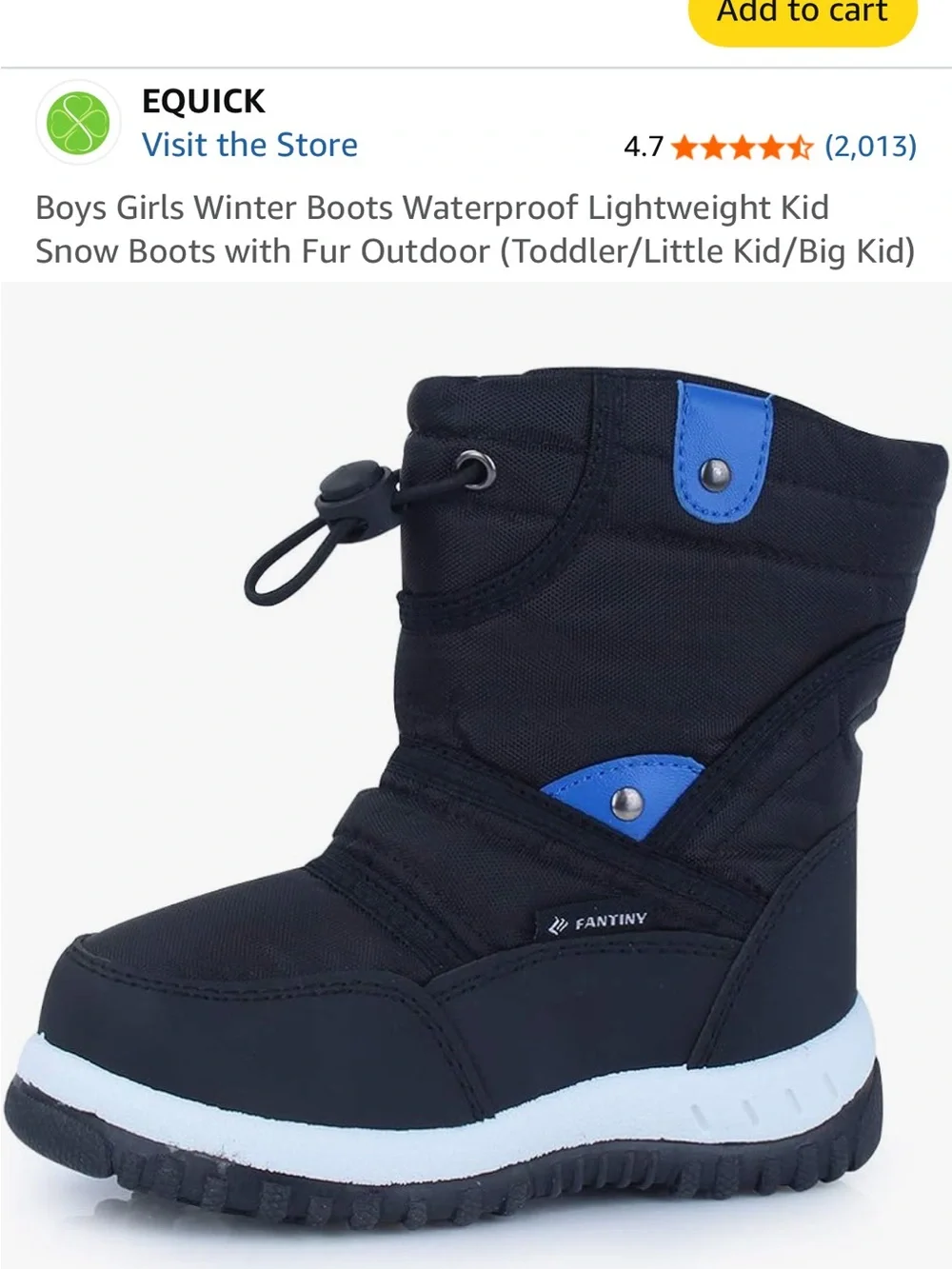 Kids Black Winter Boots - Durable Cold-Weather Footwear